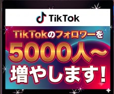 TikTokのフォロワー5,000人〜増やします ⭐先着5名様限定！⭐いいね1000件追加&特別値下げ中！！