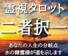 霊視タロット＊二者択一に水の精霊様の導きを示します もう迷わない。あなたの重大な決断に水の精霊様が道を示します。