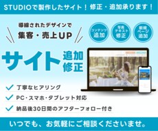 STUDIOで製作したサイトの修正・編集！承ります イメージ1