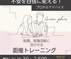 就職•転職の模擬面接練習対応いたします