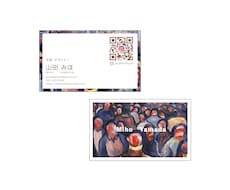 両面作成｜貴方の作品入りオリジナル名刺を作成します 【画家・作家・絵描きさん向け】印刷までフルサポートします