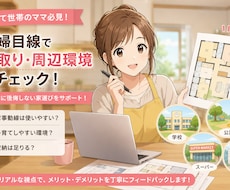 購入前の「間取り・周辺環境」主婦目線チェックします イメージ1