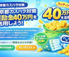 東京都奨励金申請用カスハラ対策マニュアル作成します 奨励金40万円対応の申請用カスハラ対策マニュアルになります