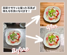2枚1000円！料理写真の背景を合成します イメージ1