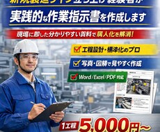 現場目線で使える製造業の作業標準書を作ります イメージ1