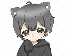 最短即日納品！萌え袖パーカー量産イラスト描きます イメージ1