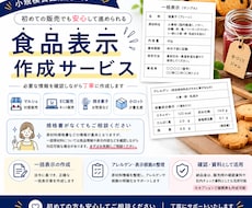 小規模食品販売の食品表示作成します 初めての商品販売もご相談ください