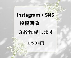 Instagram・SNS投稿画像を3枚作成します イメージ1