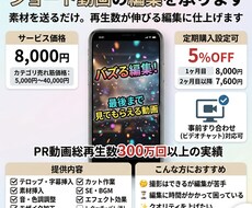 ショート動画の編集を承ります