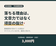 総合型選抜の志望理由書・小論文を添削します うまい文章ではなく、要項に答えている文章に。