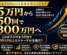 5万円を50回で300万円にした道筋お見せします これが5万円を50回で300万円にした資金管理の全貌だ！