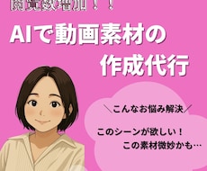 限定最低価格！動画素材をAIで代わりに作成します 動画素材を撮影する時代から作る時代へ