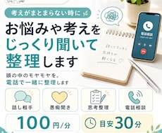 お悩みや考えをじっくり聞いて整理します イメージ1