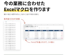 今の業務に合わせたExcelマクロを作ります イメージ1