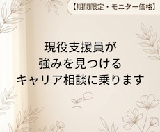 現役支援員が強みを見つけるキャリア相談に乗ります イメージ1