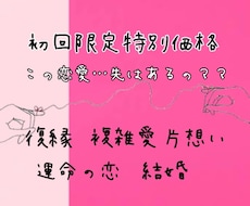 この恋愛…先はあるの？？相手の気持ち深く視ます 【初回限定】初回のみの特別価格で視させて頂きます。