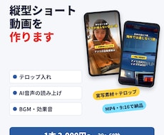 縦型ショート動画をテロップとAI音声入りで作ります イメージ1