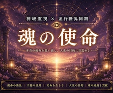 あなたの魂が今世で果たす使命を霊視します 本来進むはずだった魂の役割と未来を読み解きます
