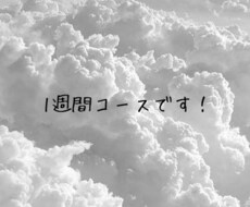 1週間お話します 1週間コースです！沢山お話しましょう！