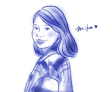 インク・水彩画風＊似顔絵アイコン・イラスト描きます 名入れ無料！SNSに水彩画風の手描きアイコンを♪
