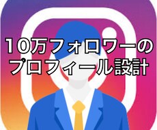 インスタグラムのプロフィールを最適化します 10万フォロワーの実績を元に提供します