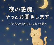 夜の愚痴・不安をそっとお聞きします イメージ1