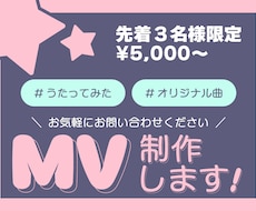 シンプルな歌ってみた動画★オリジナルMV制作します