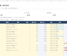 見やすく入力しやすいExcel管理表を作ります イメージ1
