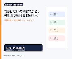 営業・販売現場向けの研修資料を作成します 営業経験者が構成｜読むだけで終わらない実践型研修資料