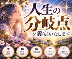 このままでいいのかな？人生の分岐点を鑑定いたします 人生の分岐点にいるあなたへ。 今の状況を整理するための鑑定を