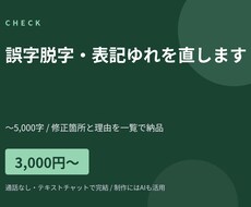 文章の誤字脱字・表記ゆれを直します イメージ1