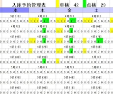 予約管理（車検・点検）ソフトを提供しますます 車検・点検の予約状況を日報と連動して管理します