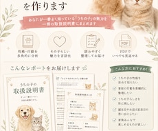 うちの子の取扱説明書を作ります 性格・好き嫌い・行動から「その子らしさ」を楽しく徹底分析