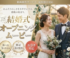 披露宴等の『オープニングムービー』を作成します 秋、冬にもぴったり！選べる3タイプのオープニングムービー
