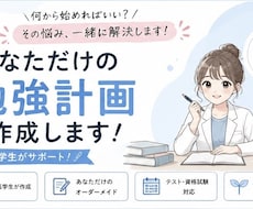 現役医学生があなた専用の勉強計画を作成します イメージ1