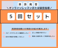 英語発音レッスンまたは録音でフィードバックをします 【５回セットでお得！】自由に組み合わせてご利用いただけます