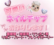 完全オーダー制可愛いネイルチップ作ります デザイン持ち込みOK！サイズ調整無料！