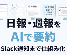 日報・週報をAIで要約する仕組みを作ります Slack通知・リスク検知まで対応
