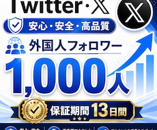 X・旧Twitterの外国人フォロワーを増加します イメージ1
