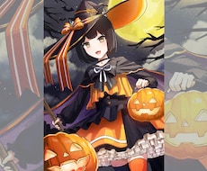 ハロウィン魔女っ子量産イラスト制作いたします イメージ1
