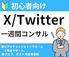 X/Twitter  1週間コンサルします 初心者でも伸ばせるX運用方法教えます。