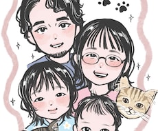 温かみのある優しい似顔絵を制作します イメージ1