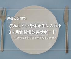 疲れにくい身体へ｜3ヶ月で食習慣を整えます イメージ1