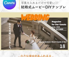 POPEYE風｜可愛い結婚式ムービーを作成できます 即日納品｜雑誌風が可愛い！結婚式オープニングムービー