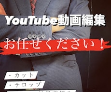 YouTube動画のテロップ・カット編集します イメージ1