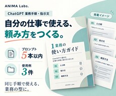 ChatGPTで1業務の手順と指示文を作ります イメージ1