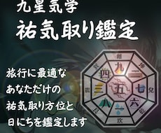 九星気学 祐気取りに適した方位と日にちを鑑定します イメージ1