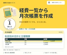 経費一覧から申請者別の月次帳票を作ります イメージ1
