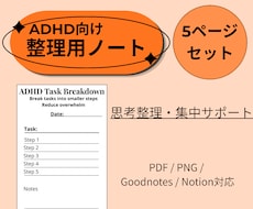 ADHD｜やることを整理し易い管理ノート作成します イメージ1