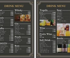 お店のメニューを作成いたします